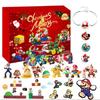 Decorazione Natalizia in Resina di Super Mario con Espositore a 24 Scomparti per Casa, Giardino, Eventi