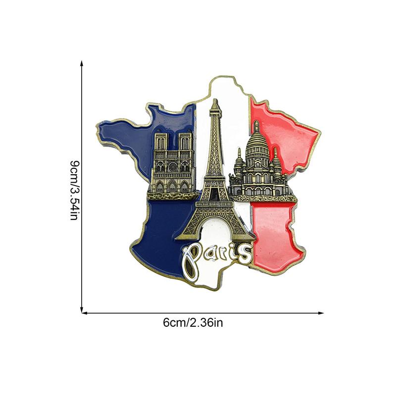 France Map Refrigerator Sticker Europe Tourist Souvenir 3D Resin Fridge Magnet Stickers Paris Souvenirs Innovative Decorations