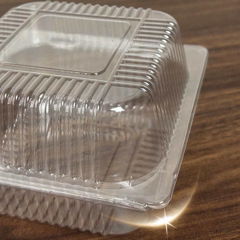 20/100/200Pcs Transparent Plastic Cake Box With Flip Cover Square Dessert Box Wedding Party Mousse Fruit Cake Food Packing Boxes