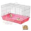 Portable Hamster Cage And Habitats, Travel Metal Mouse Cages , Hamster Habitat Rodent Gerbil Mice Rats Animal Critter Home Cage