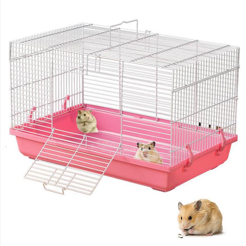Portable Hamster Cage And Habitats, Travel Metal Mouse Cages , Hamster Habitat Rodent Gerbil Mice Rats Animal Critter Home Cage
