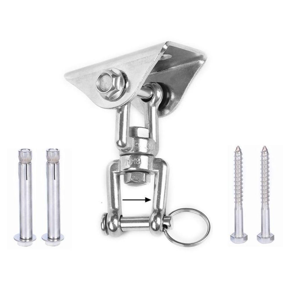 360 Rotate Swivel Load-bearing Hook Hanging Hardware Stainless Steel Hammock Fixing Plate Swing Accessories