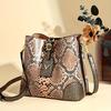 Unique Snake Print Tote Bag Gradient Color with Adjustable Shoulder Strap Multiple Compartments Golden-Tone Hardware Crossbody Purse for Everyday Use