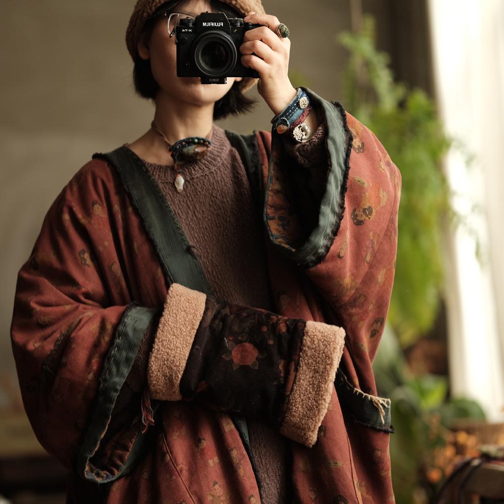 Ancient Mud Retro Quilted Lambswool Hand Warmer Muff SC078 Fran