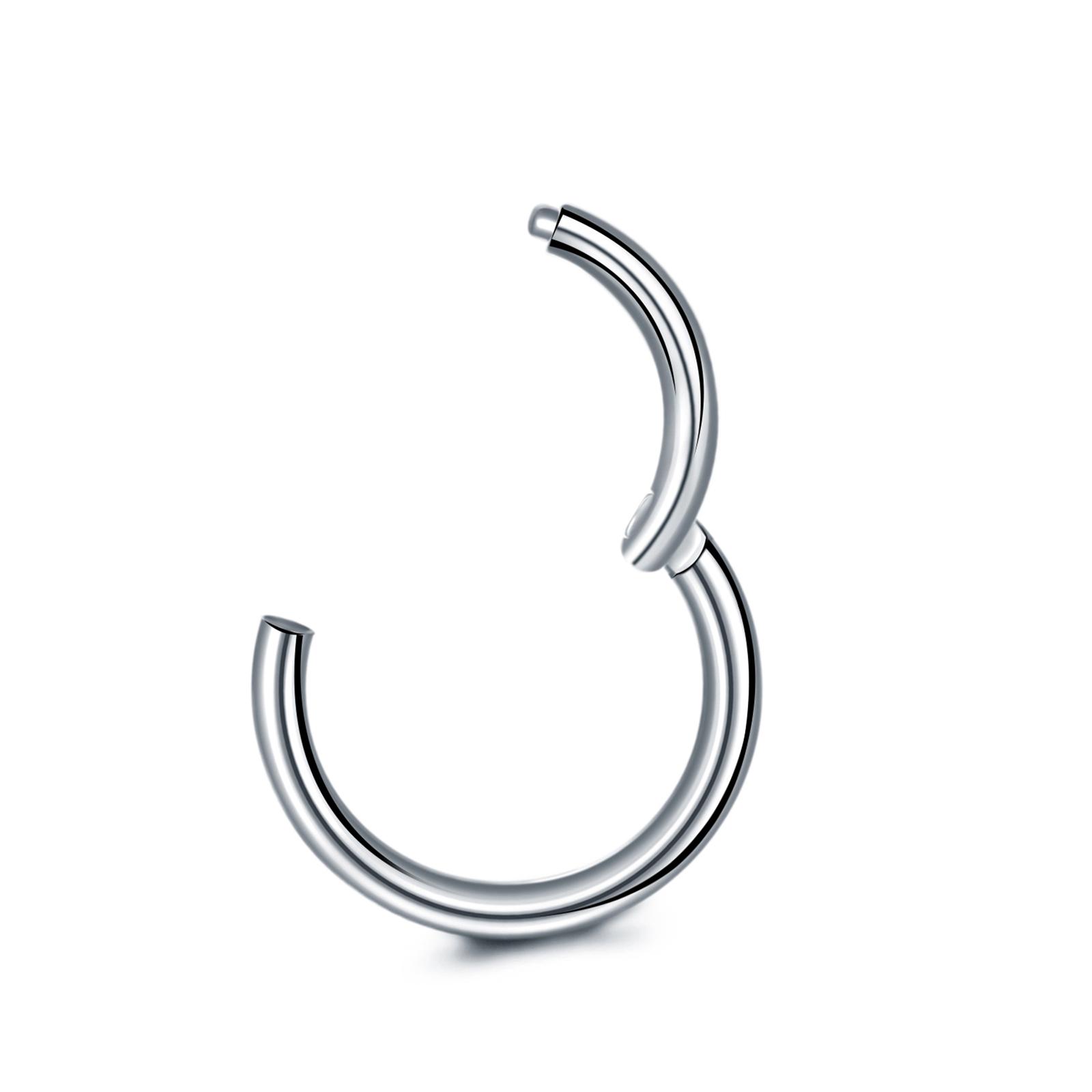 

1Pc 316L Stainless Steel Nose Ring Septum Piercing Nose Clip Hoop For Women Men Ear Cartilage Pircing Earring HelixCliker Ring 18G 1.0x6mm