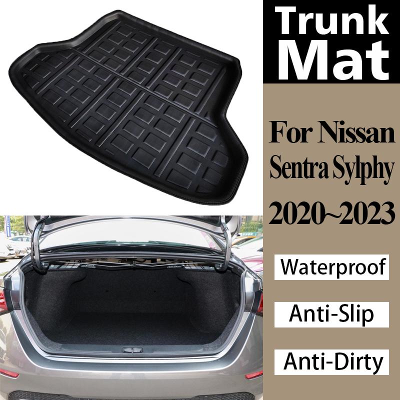 For Nissan Sentra Sylphy B18 ~ Car Trunk Mat Anti-Slip Dirt-proof Rear Trunk Mat Waterproof Boot Carpets Pad