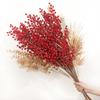 Artificial Red Berry Flowers Bouquet Fake Plant for Home Vase Decor Xmas Tree Ornaments New Year 2025 Party Christmas Decoration
