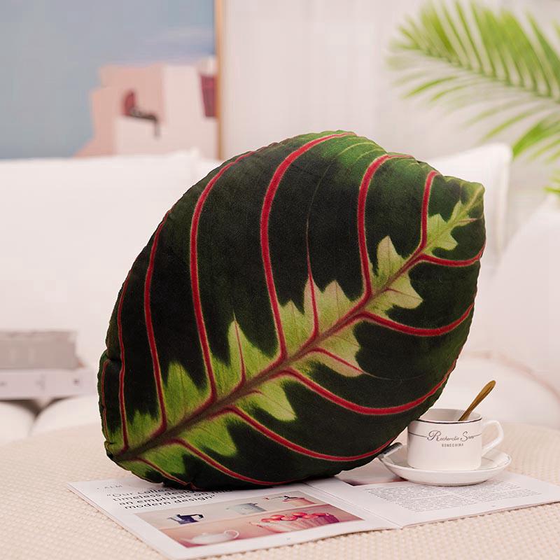 Tropical Plants Pillow for Living Room Sofa Cushion Leaf Pillow Turtle Back Decorative  Green Bedroom Leaves Plant Cushion