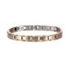 Schwarz-Gold Edelstahl Magnetisches Armband mit Germanium und Negativ-Ionen Uhrenarmband