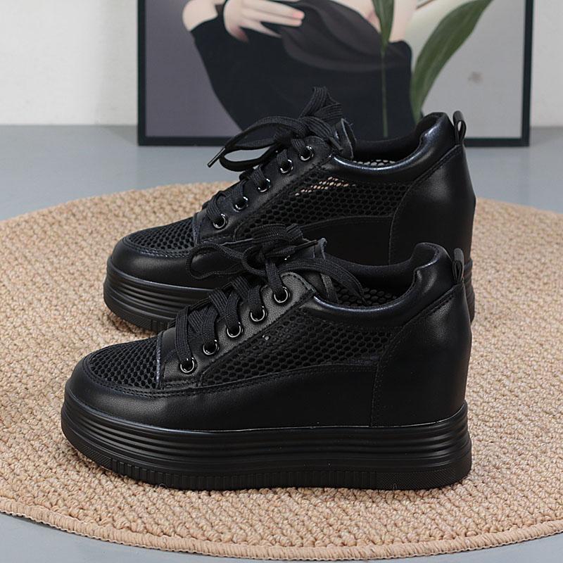 

Мода 7 см Женские Белые Кроссовки Обувь на Платформе Женские Туфли-Лодочки Осенние Теннисные Туфли Летние Туфли на Каблуке Обувь с Увеличением Высоты 34