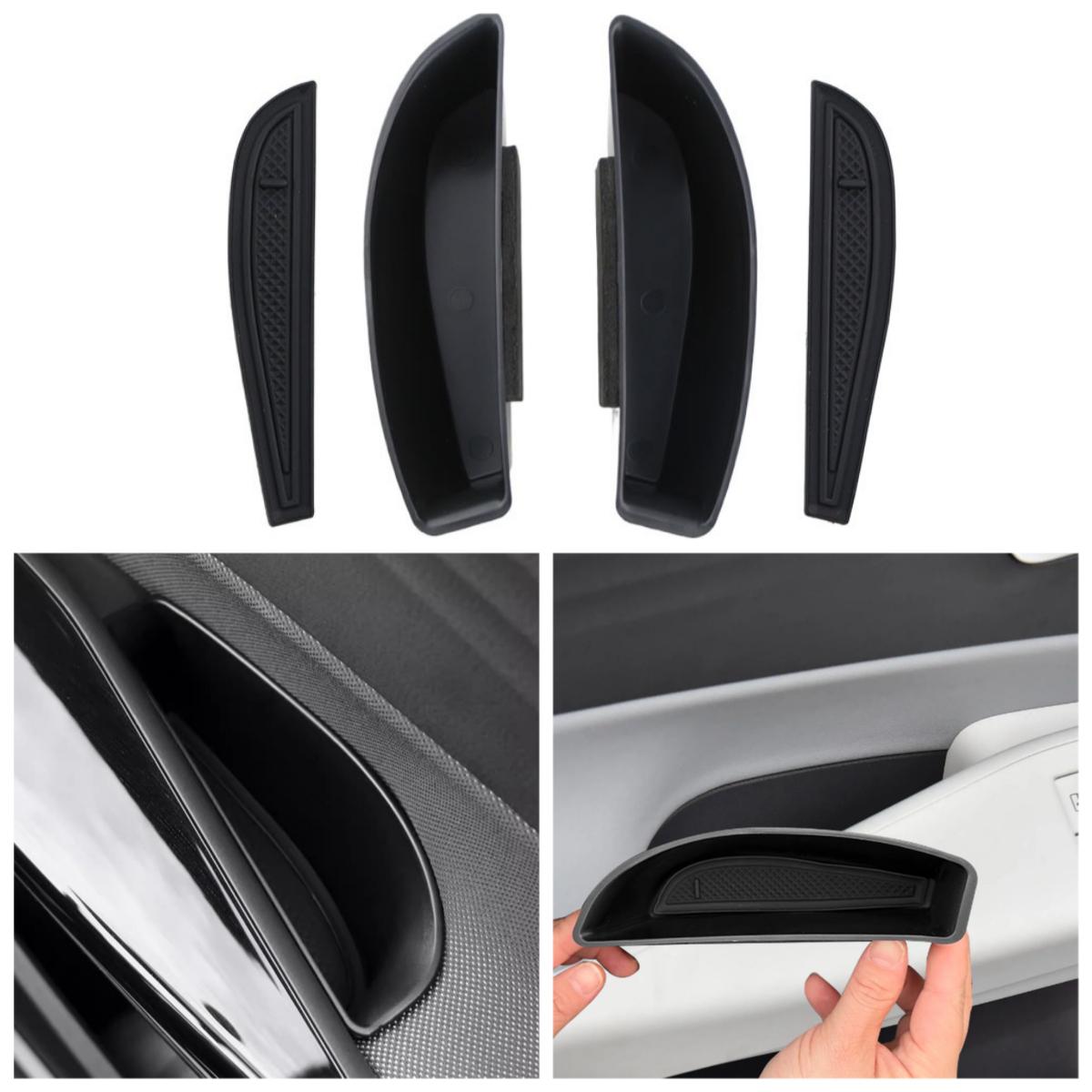 

4 шт. для Volkswagen VW ID.3 Id3 Передняя Задняя Дверная Ручка Отсек для Хранения Держатель Боковой Подлокотник Органайзер Контейнер Поднос Автоаксессуары чёрный