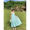 Women's Summer Hanging Neck Halter Seaside Holiday Sweet Loose Long Dresses