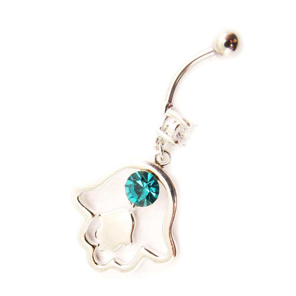 Les Trésors De Lily [L4540] - Turquoise 'Fatma' Body Piercing