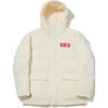 Li Ning Reignite Series Solid Color Loose Fit Hooded Zipper Long Sleeve Down Jacket Unisex Outerwear Off-White AYMU583-1