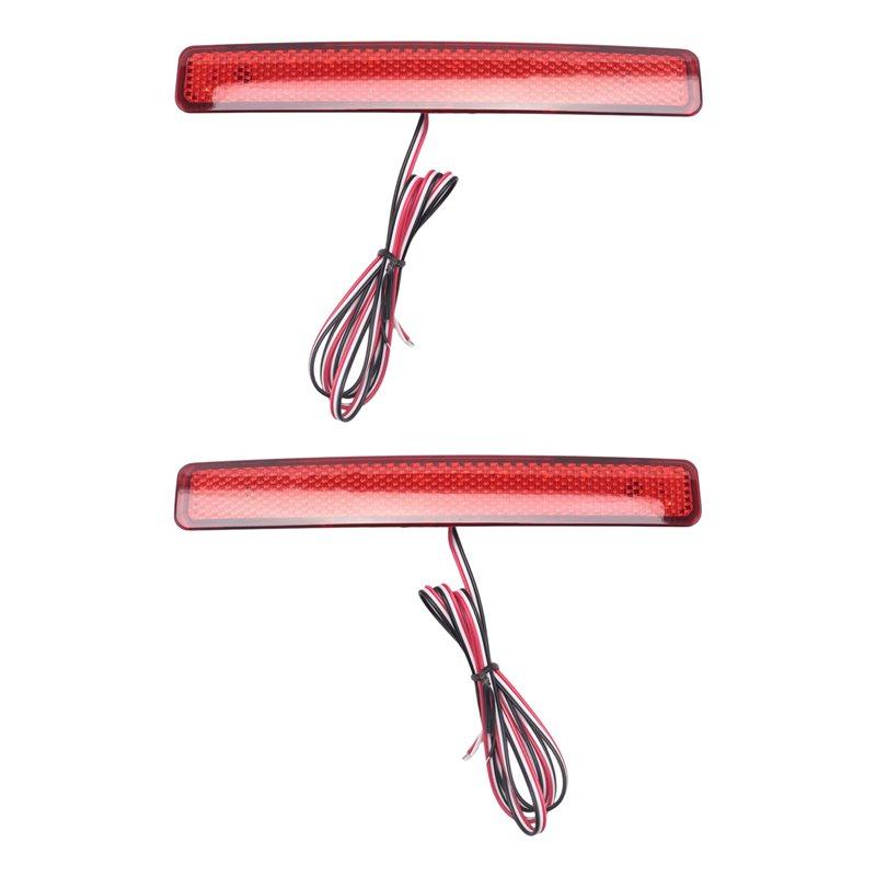 2Pcs Car Rear Bumper Reflector Brake Light Led Taillight For T5 Transporter/ Caravelle / Multivan 2003-2011-A28K