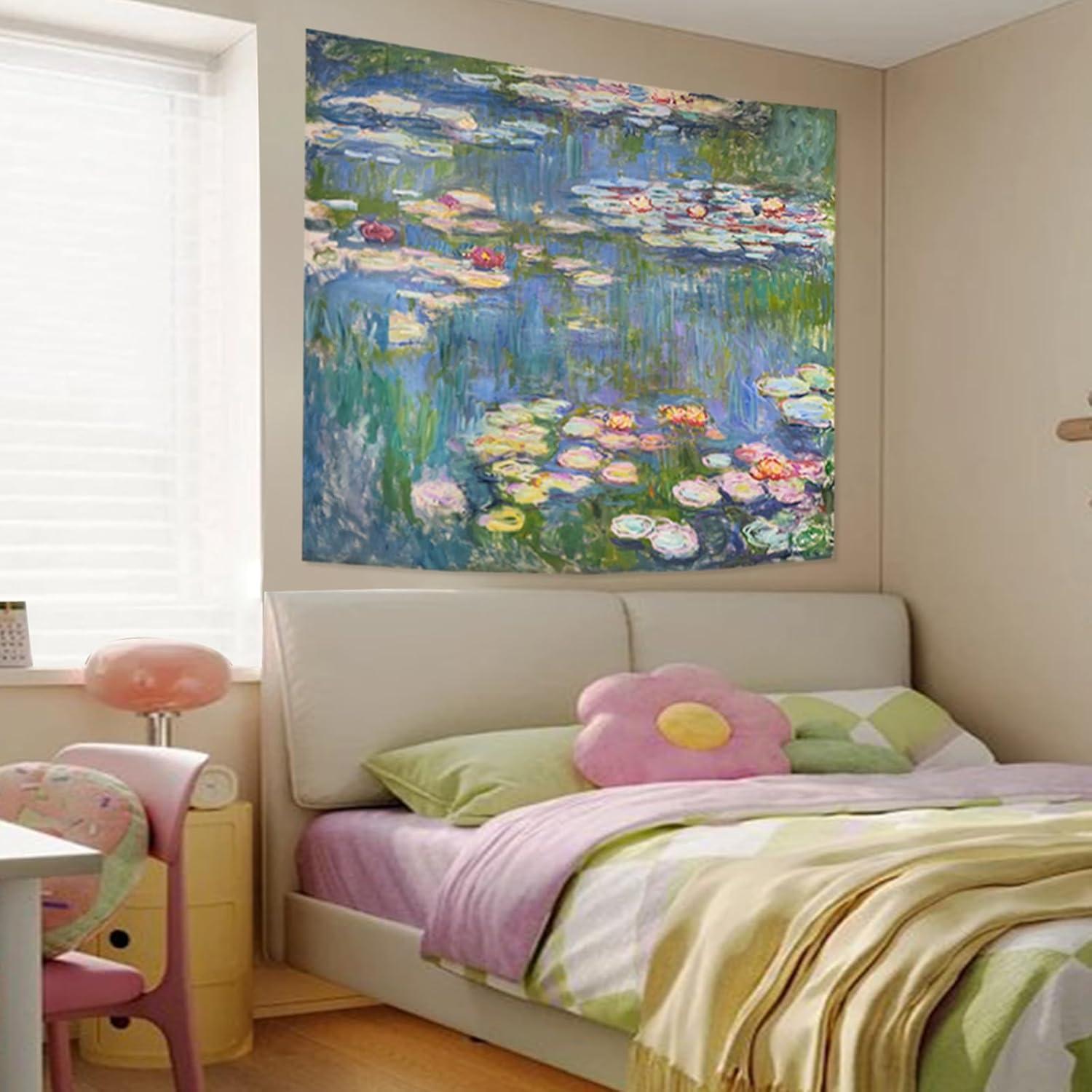 

VIKAMA Bedroom Aesthetics Floral Tapestry Art Poster Natural Flower Wall Hanging Living Room University Dormitory School Decor 60X90CM(2X3FT