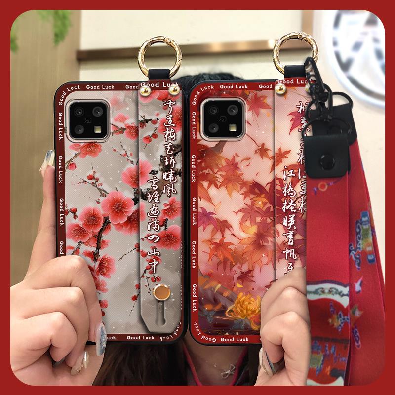 Dirt-resistant Waterproof Phone Case For Sharp Aquos Sense4 4G/Sense 5G Kickstand Ring Silicone Durable Soft case