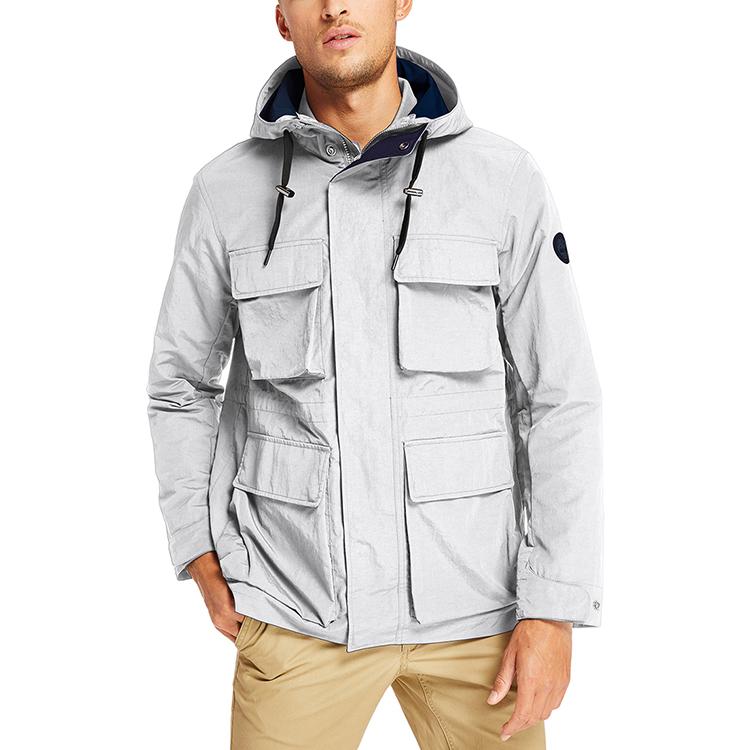 Timberland Multi-Pocket Sports Hooded Jacket Men Jackets White A29QZ-Y22