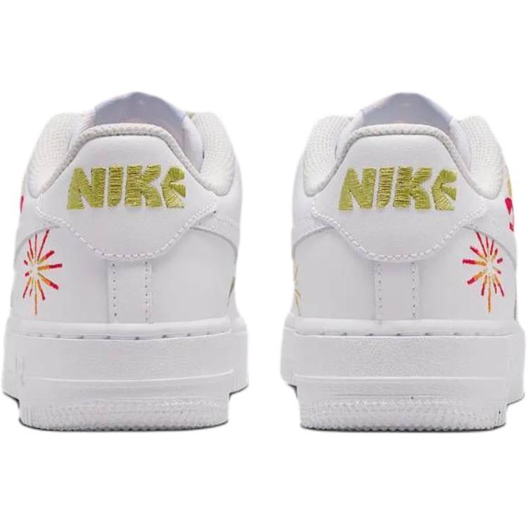 Nike Air Force 1 Unleashed Series Rok koně Limitovaná edice Pohodlné Klasické Nízké Dětské tenisky Unisex tenisky Bílá Červená IQ1133-111