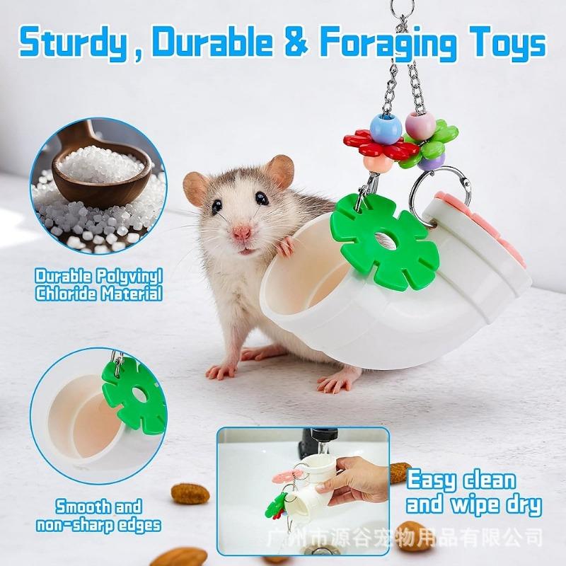 Parrot Hamster Foraging Pipe Chew Toy Bird Cage Accessory