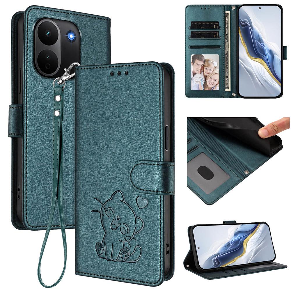 Cute Cat Leather Wallet Case For Xiaomi Poco F9 Ultra F8 Pro F7 M8 Power M7 Plus X8 Pro Max X7 Stand Card Slot Flip Phone Cover