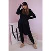 New Women's Hooded Sporty Fashionable Casual Zipper Large-sized Asymmetrical Long-sleeved Set
