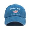 Fashion and casual American printed washed old soft top sunshade baseball cap Unisex baseball cap