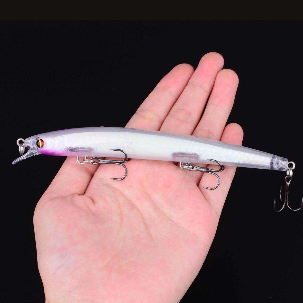 Flying Minnow Laser Fishing Lure - Floating, Long Cast for Bass & Freshwater/Sea Fishing