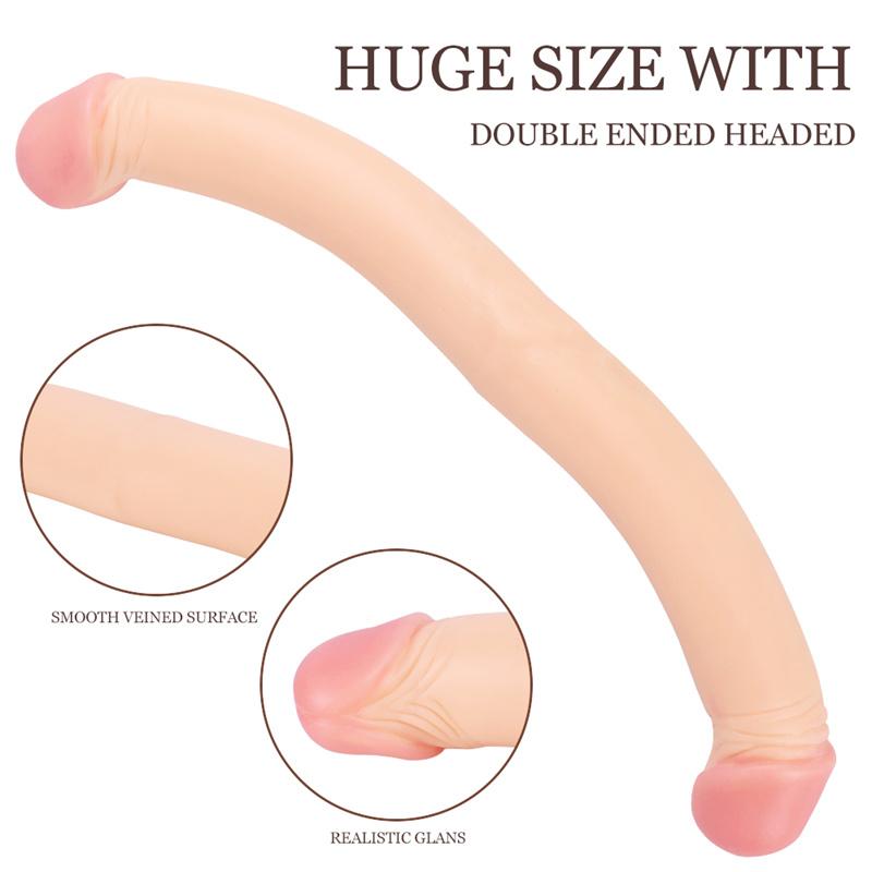 C25 Double Rattlesnake Double-headed Simulation Penis SM Lala Lesbian Double-pointed Adult Sex Products