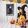 Cat Decor for Cat Lovers Metal Sign - Witch Cat Mom Metal Wall Art Tin Sign Indoor Halloween Decor Outdoor Black Cat