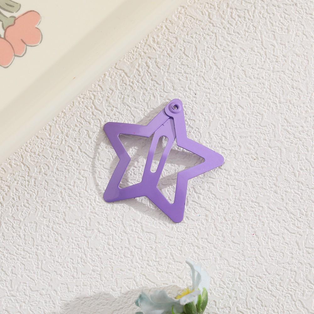 Children's Candy Color Star Hair Clips - Small Size BB Bangs Accessories