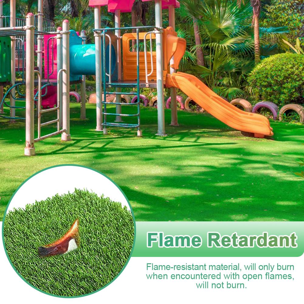 1 Pc 12 Inchx12 Inch Realistic Grass Turf Tile Interlocking Square Artificial Grass Mat Flooring Decor Pad for Indoor Outdoor