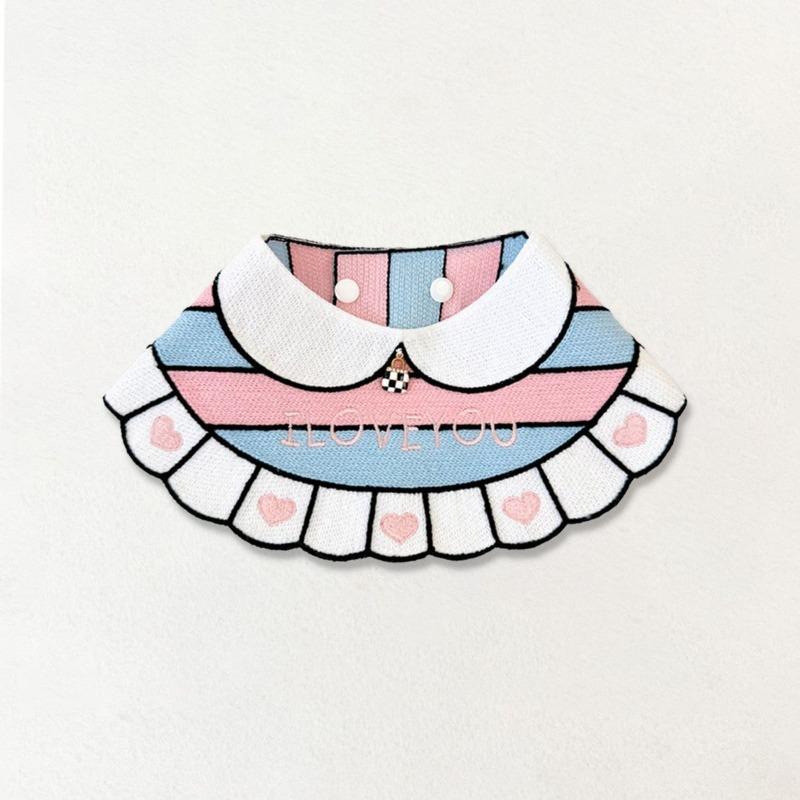 

Pet Cats Collars, Cute Dog Princess-style Necklaces, Small-sized Dogs Sweet Doll-like Collars, Clothing for Small-sized Dogs S рожевий/синій