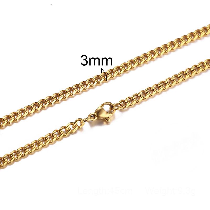 Cuban Link Chain Necklace for Men Women,3 To 7mm Stainless Steel Choker,Basic Jewelry Gift