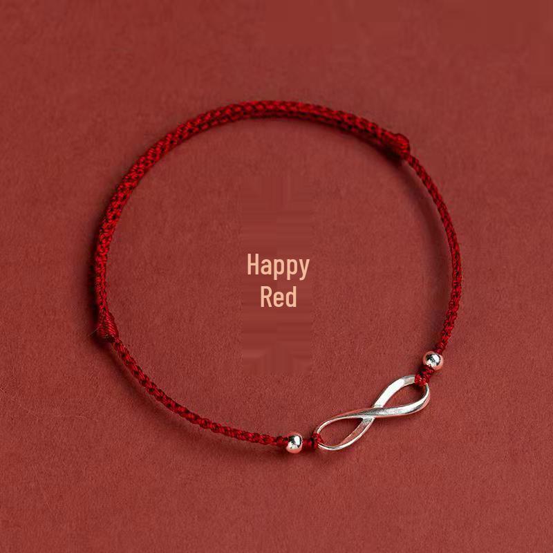 Sterling Silver Koi Fish Red String Bracelet for Women – Good Luck Handmade Braided Rope