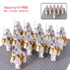 MOC Thrones Golden Armor Warrior Guard Jaime Lannister Barristan Selmy Meryn Trant Building Blocks Mini Action Figure Toys