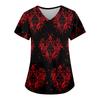 Women's Fashion Casual Halloween Printed Pocket T-shirt Tops