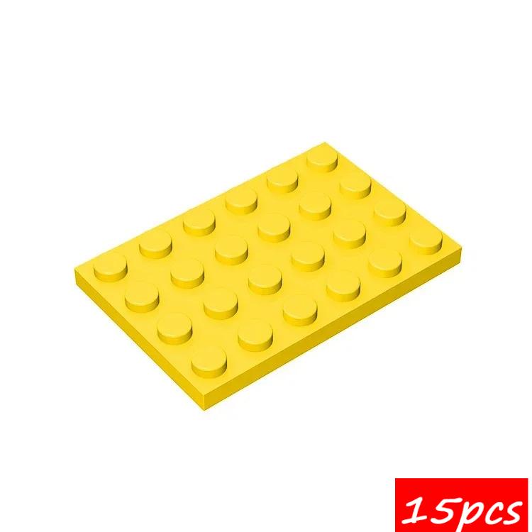 15PCS Compatible Assembles Particles 3032 4x6 DIY Building Blocks Thin Figures Bricks Assembly Educational Toys For Kids Gifts