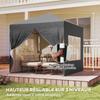 Garden gazebo 2.5 x 2.5 m pop up height-adjustable folding gazebo UV50+ protection easy setup dark grey