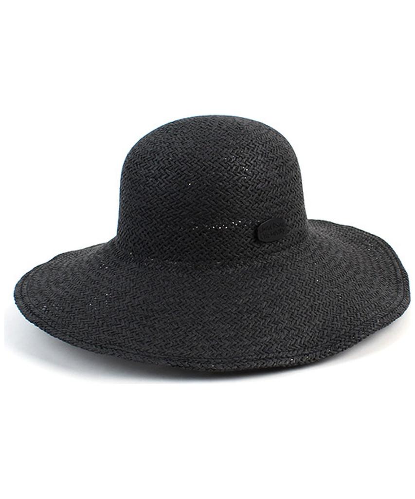 Summer Black Round Panama Hat