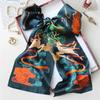 Chinese Style Colorful Double-Layer 100% Pure Silk Long Scarf for Women Ribbon Mulberry Silk Multi-Functional Long Scarf