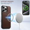 Wireless Charging Phone Case Luxury PU Leather Magnet for IPhone 17 Pro Max 16 Plus 15 14 13 12