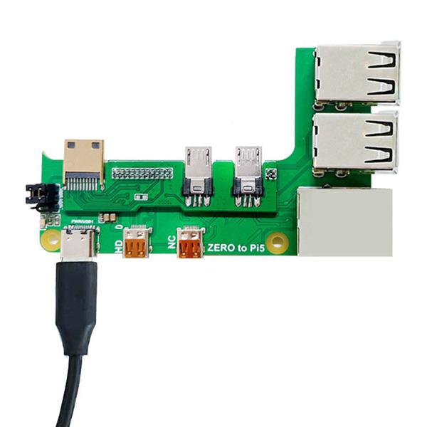 

Raspberry Pi 5 Expansion Board Adapter - Green PCB for Zero to Pi5 Interface Other size option