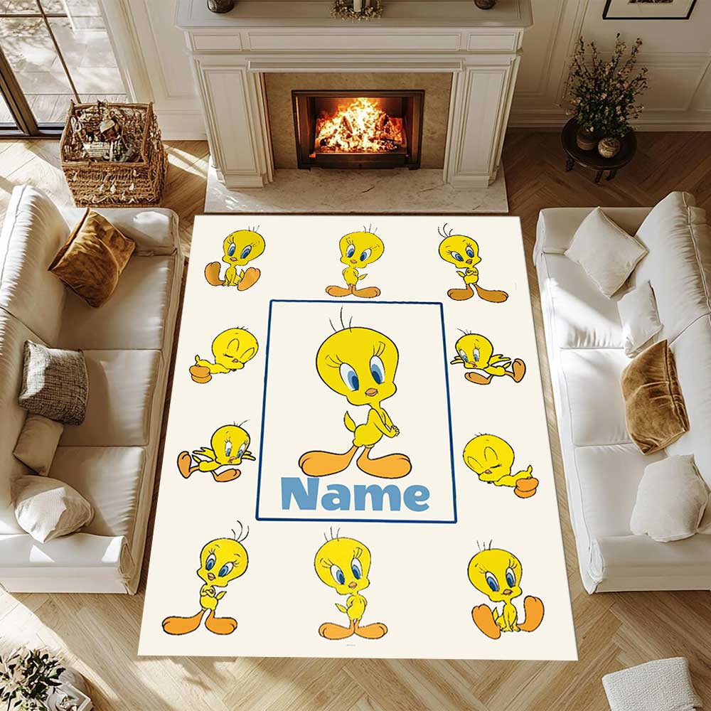Warner Bros. Películas (7) Personaliza tu alfombra con nombre, cojín para silla de oficina, regalo para dormitorio sala de estar del hogar.