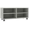 TV Cabinet with Casters Concrete Grey 90 x 35 x 35 cm Engineered Wood
