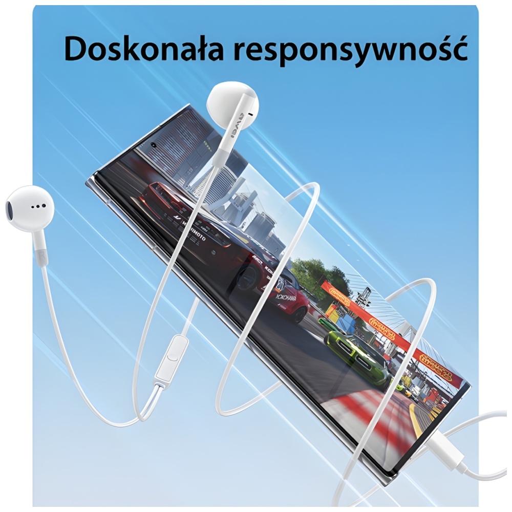 Słuchawki stereo AWEI PC-6T USB-C Czarne