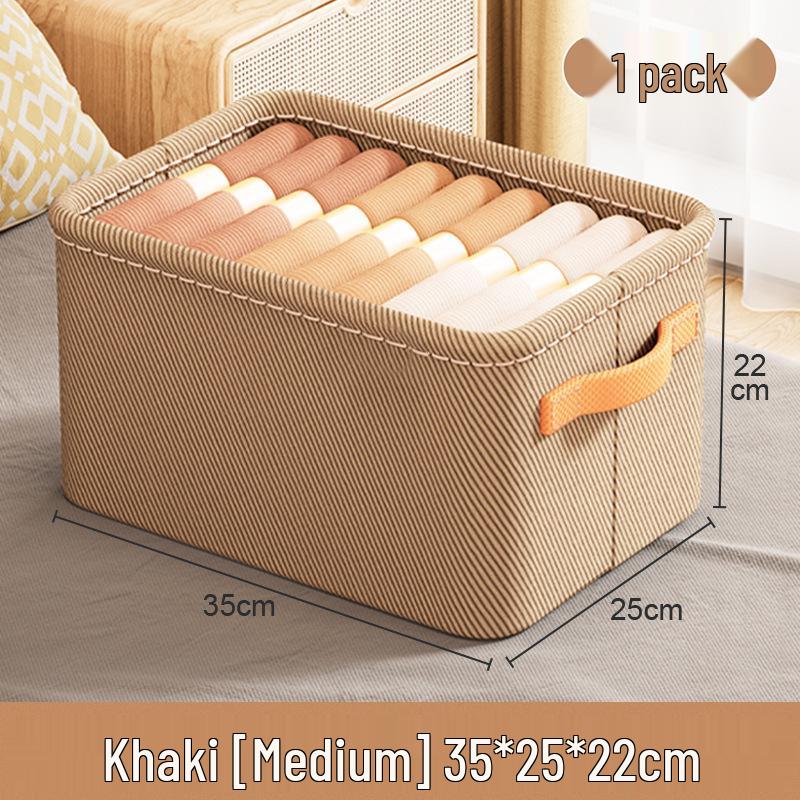 Thickened Fabric Clothes & Sundries Storage Basket Thickened Fabric Storage Basket with Steel Frame