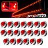 3/4" LED Strobe Light Caution Flash Warning Turn Signal Red Lamp 3-Wires 20PCS