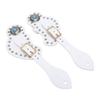 2Pcs Spur Strap Set Artificial Leather Rhinestone Decorations Adjustable Spur Holder for Cowboys