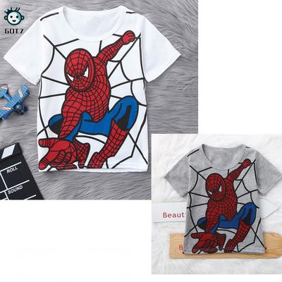 New Spiderman Kids T Shirt Tee Tops 100/% Cotton Boys Girls Birthday Gift